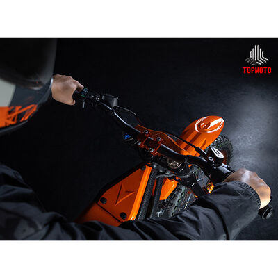 Kualitas 72V 4kW Electric Dirt Motorcycle 100km 1850mm Electric Dirt Bike Dewasa pabrik